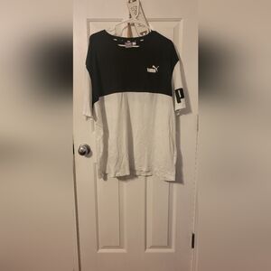 Puma Black and White Short Sleeve Tee
